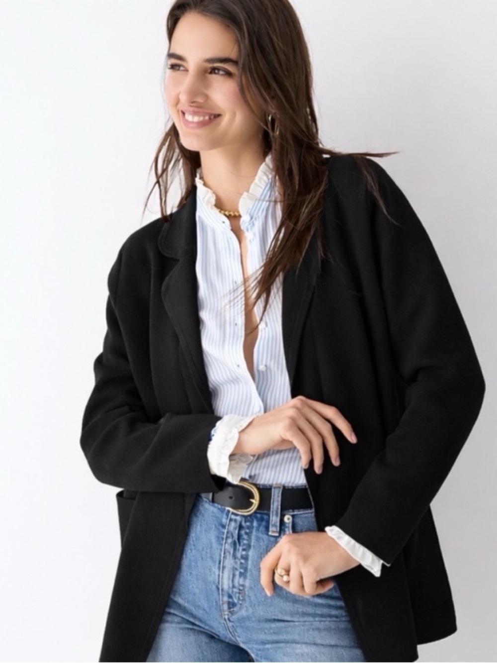 J.Crew Sophie Sweater Blazer  Back Classic Open Front